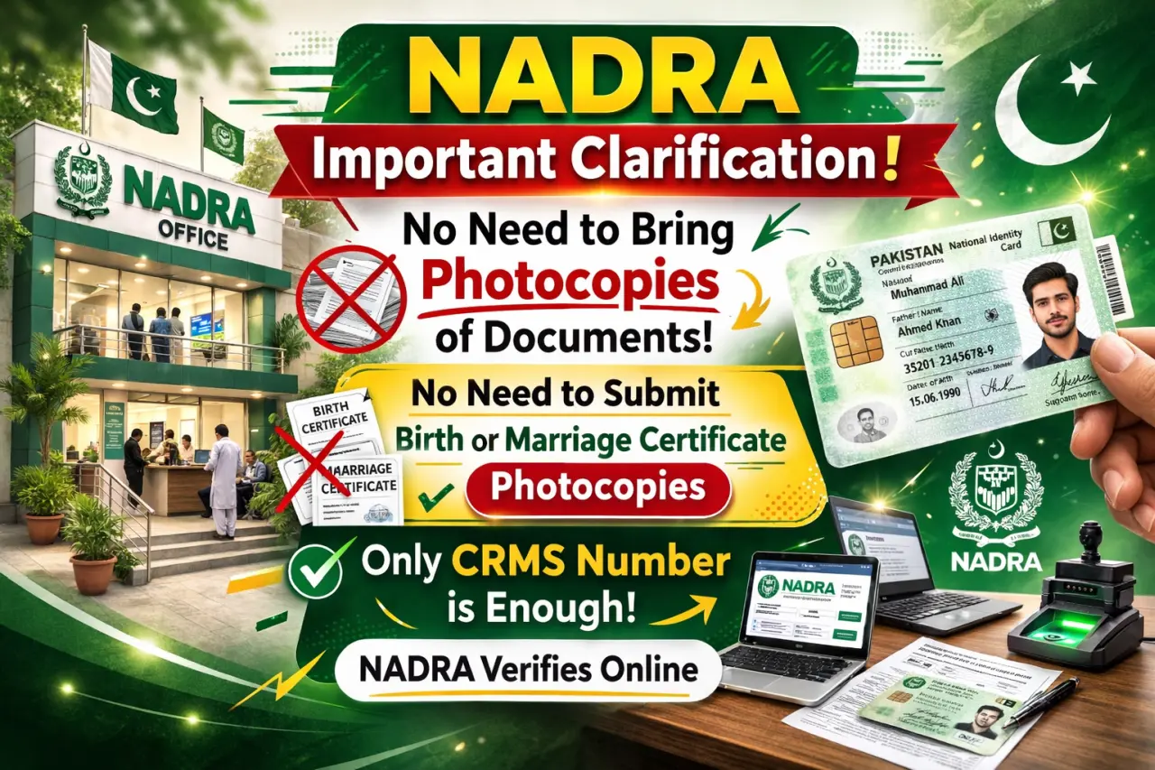 NADRA Issues Important Clarification