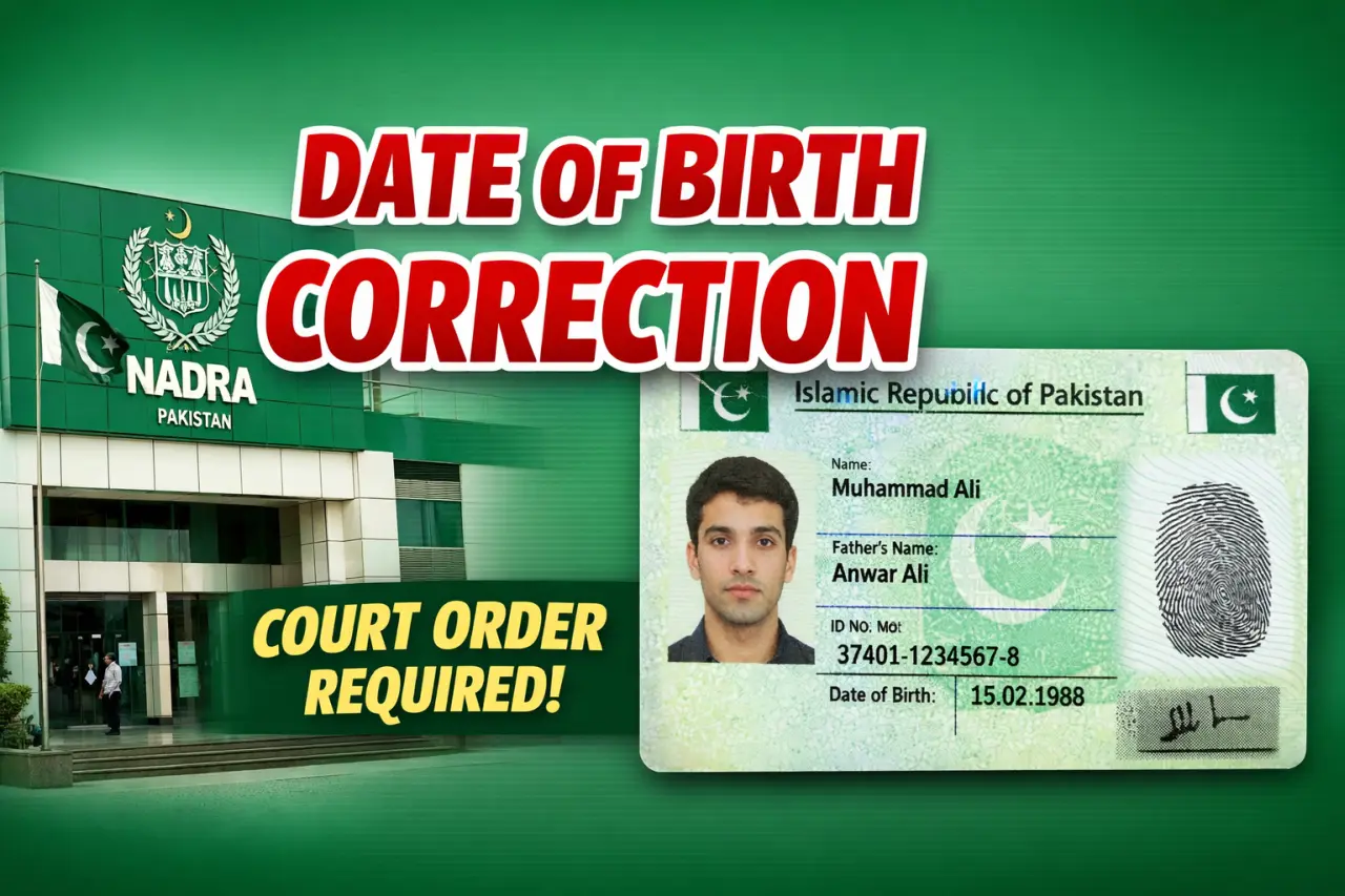 NADRA new instructions for birth date correction