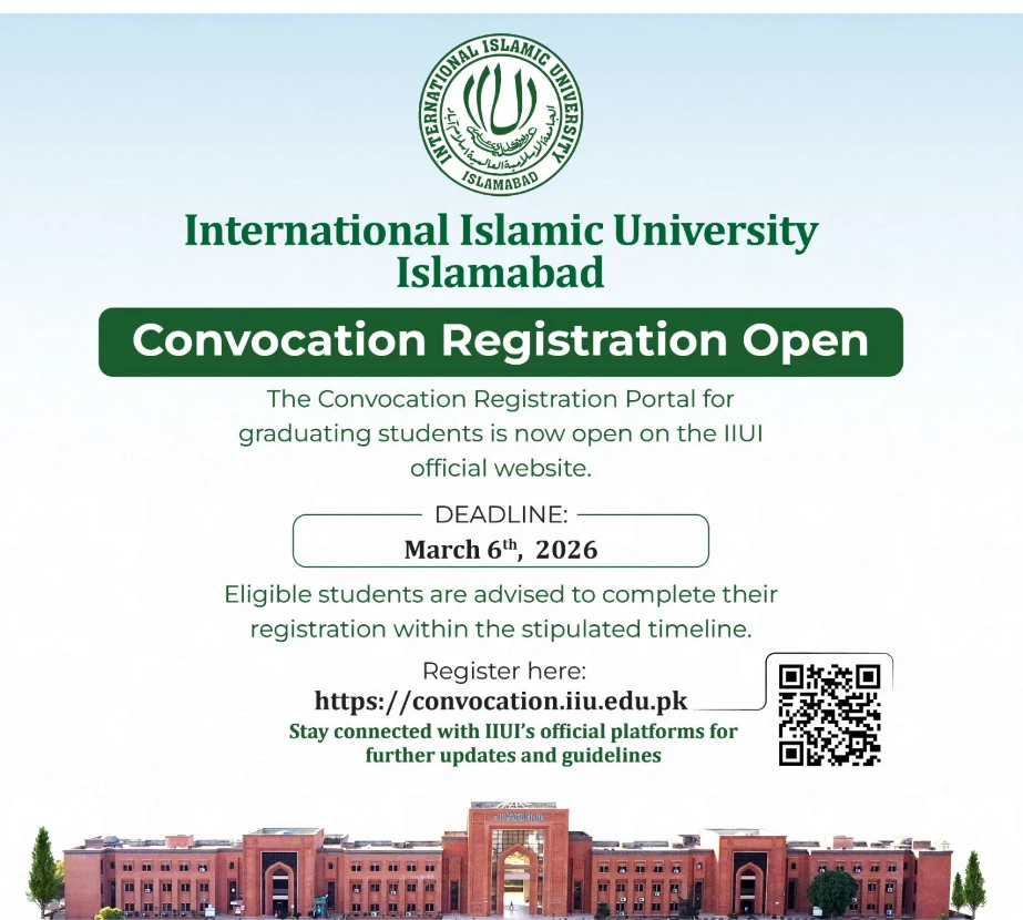 IIUI Convocation Registration 2026 Apply Online Before March 6