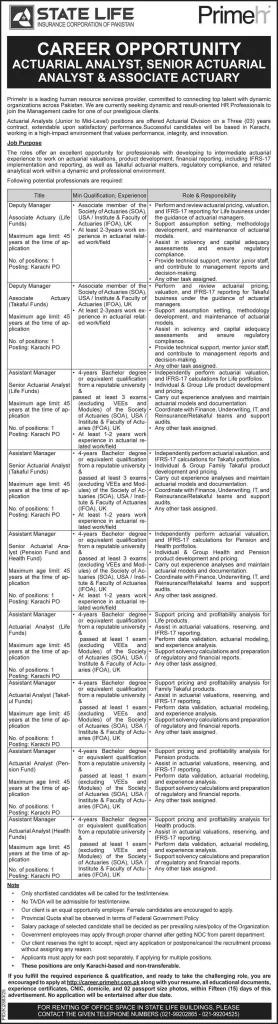 State Life Insurance Jobs 2026 for Analysts and Associates
