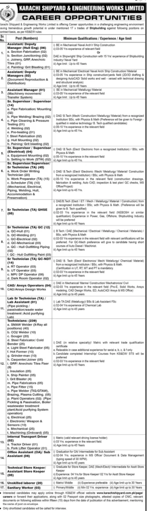 Guide to Career Opportunities at Karachi Shipyard: How to Apply