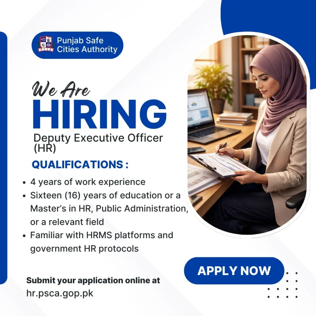 Punjab Safe Cities Authority Jobs 2026 Apply Online
