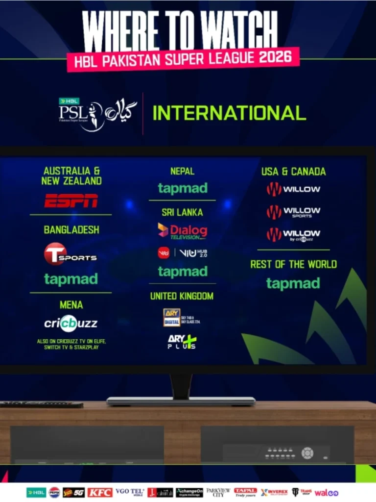 HBL PSL 11 Live Streaming: Official Broadcasters List for 2026
