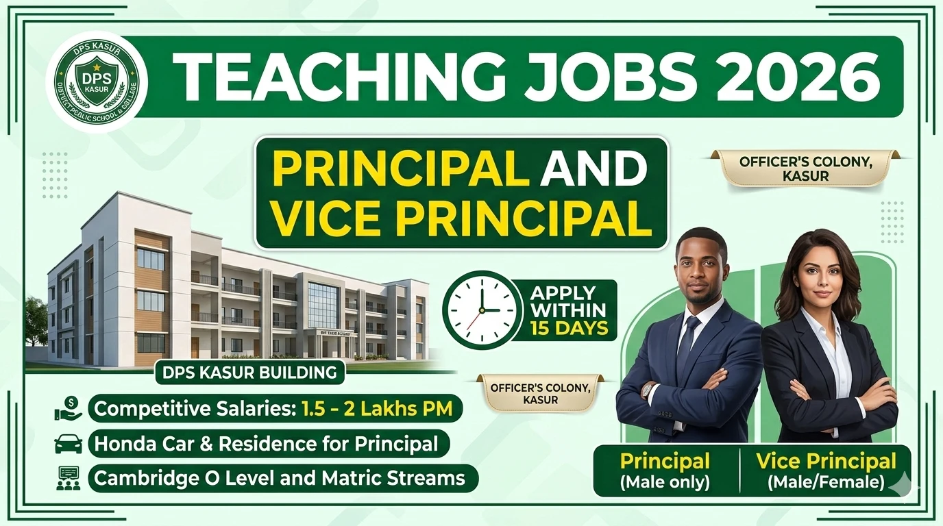 District Public School and College Kasur Jobs 2026