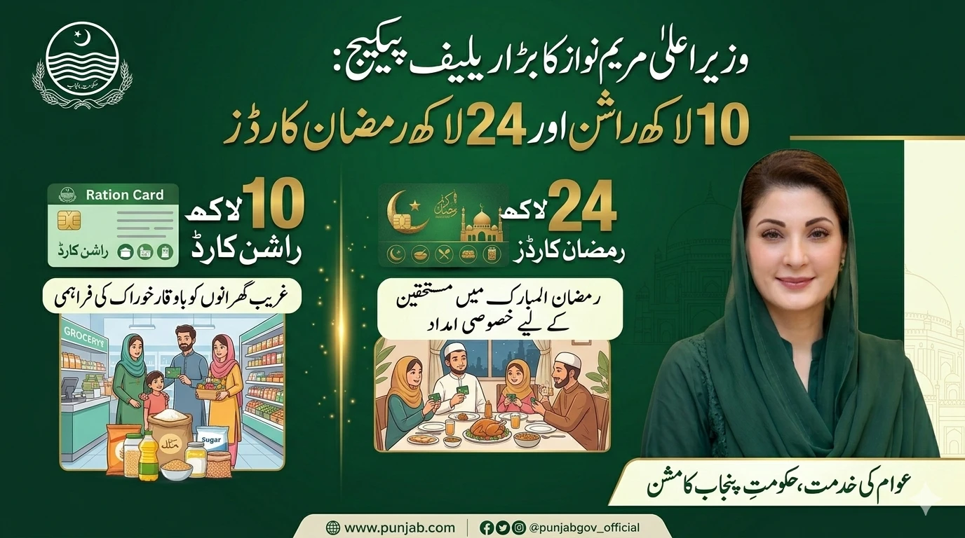 CM Punjab Distributed 10 Lakh Ration Cards and 24 Lakh Ramadan Cards
