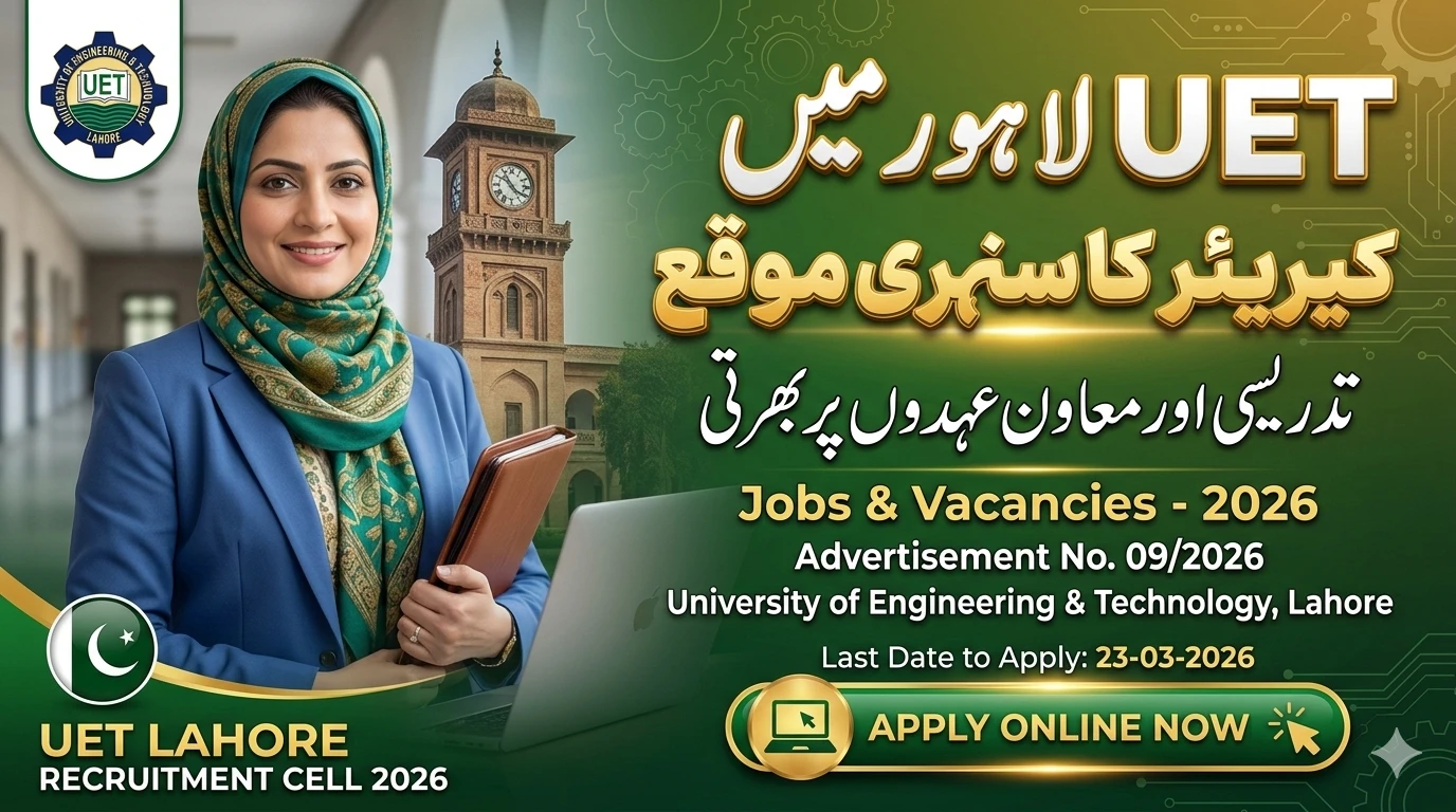 New Teaching Opportunities at UET Lahore for 2026