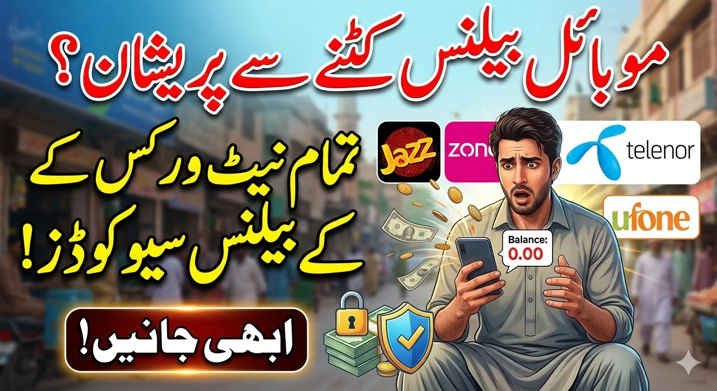 بیلنس سیو سروس کوڈ: جاز، زونگ، ٹیلینور اور یوفون صارفین کے لیے مکمل گائیڈ