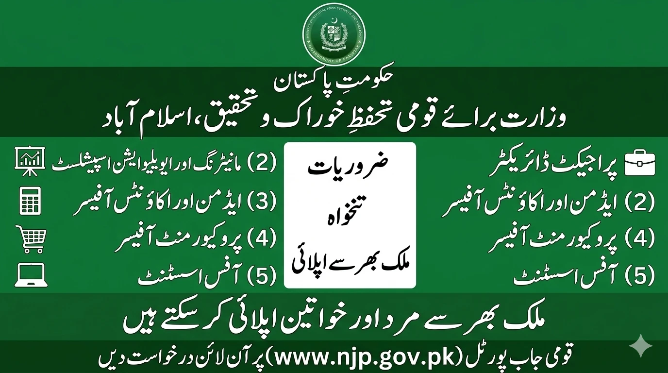 ​Ministry of National Food Security & Research Jobs 2026: MNFSR Islamabad Guide