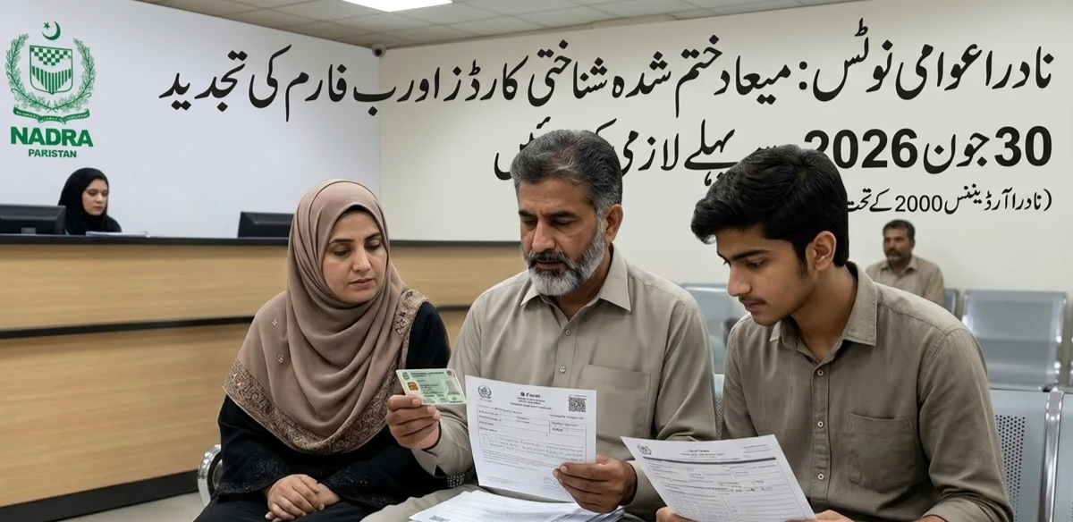 نادرا شناختی کارڈ اور ب فارم کی تجدید 2026: 30 جون کی ڈیڈ لائن سے پہلے یہ کام لازمی کریں