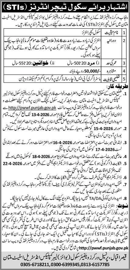 School Teacher Interns (STIs) Jobs in 2026
