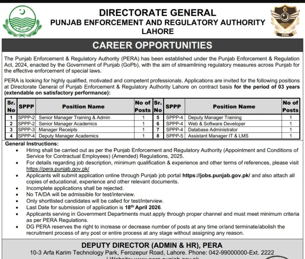 PERA Jobs 2026