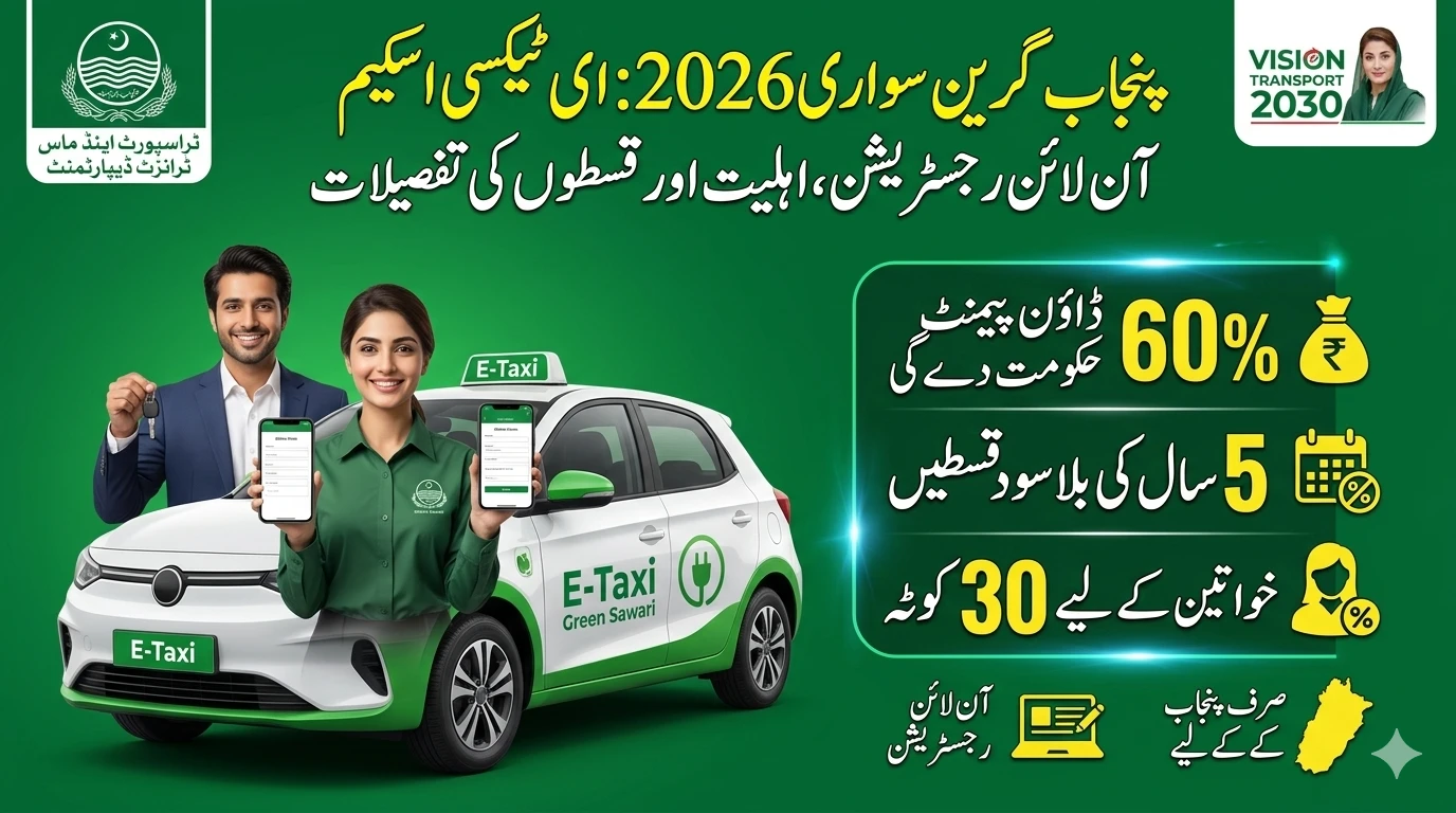 Punjab’s Green Sawari 2026: E-Taxi Scheme Online Registration