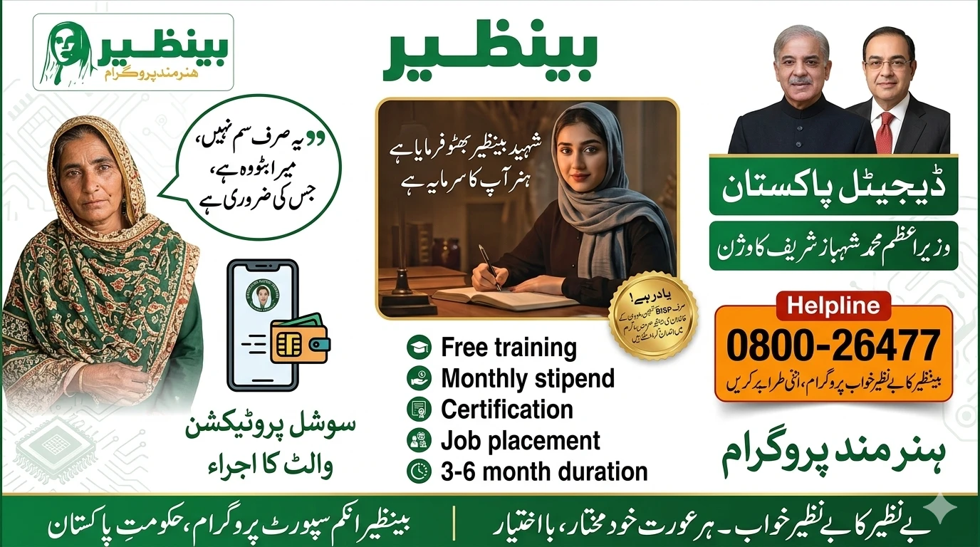 Benazir Hunarmand Programme 2026: Your Guide to Free Skills and Monthly Stipends