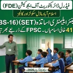 Federal Directorate of Education FDE Senior Elementary Teacher Jobs 2026: Apply via FPSC