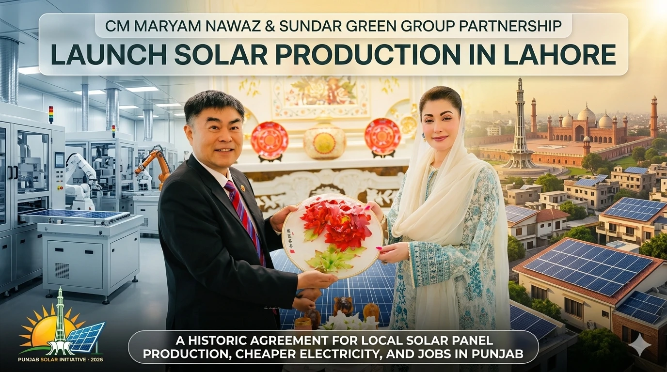 CM Maryam Nawaz and Sundar Green Group Partner to Launch Solar Production in Lahore