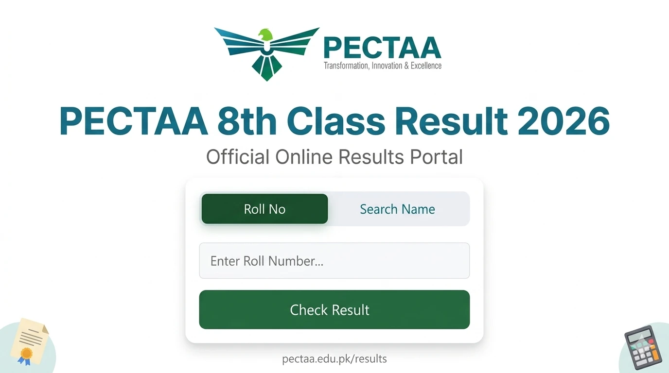 8th Class Result 2026 PECTAA Announced: Check Online Now