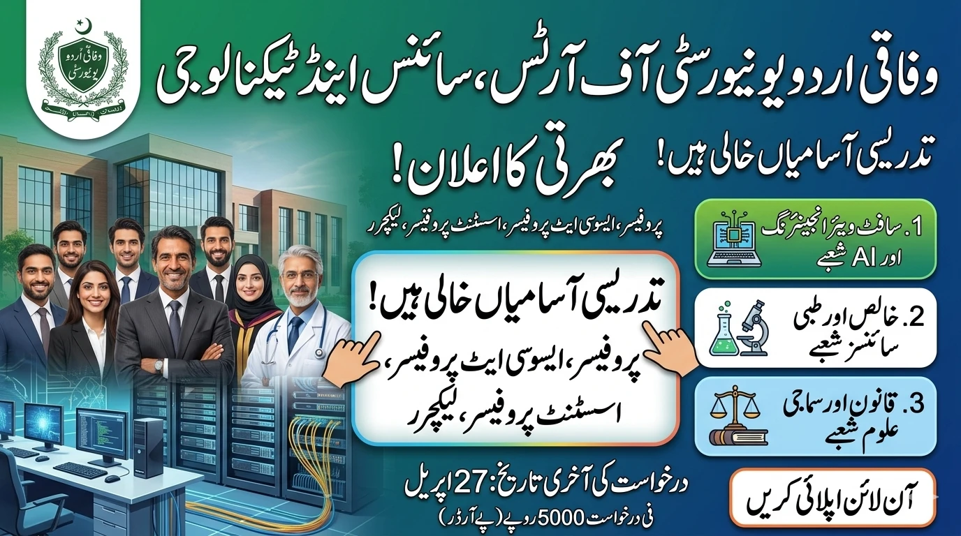 Federal Urdu University (FUUAST) Jobs 2026: Apply Online for 100+ Teaching Vacancies