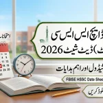 FBISE HSSC Date Sheet 2026